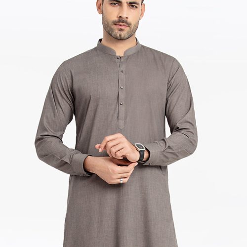 Sand Grey kameez shalwar
