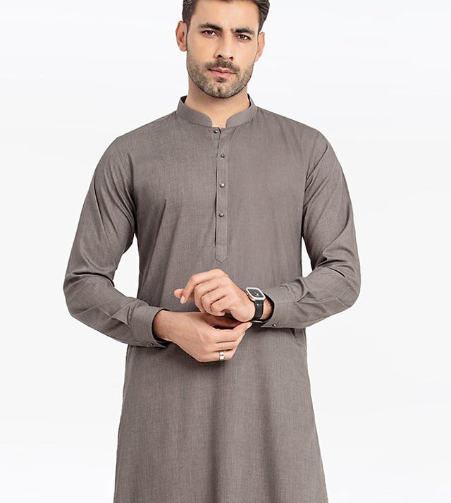 Sand Grey kameez shalwar