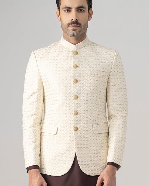 OFFWHITE SEQUINS PRINCE COAT