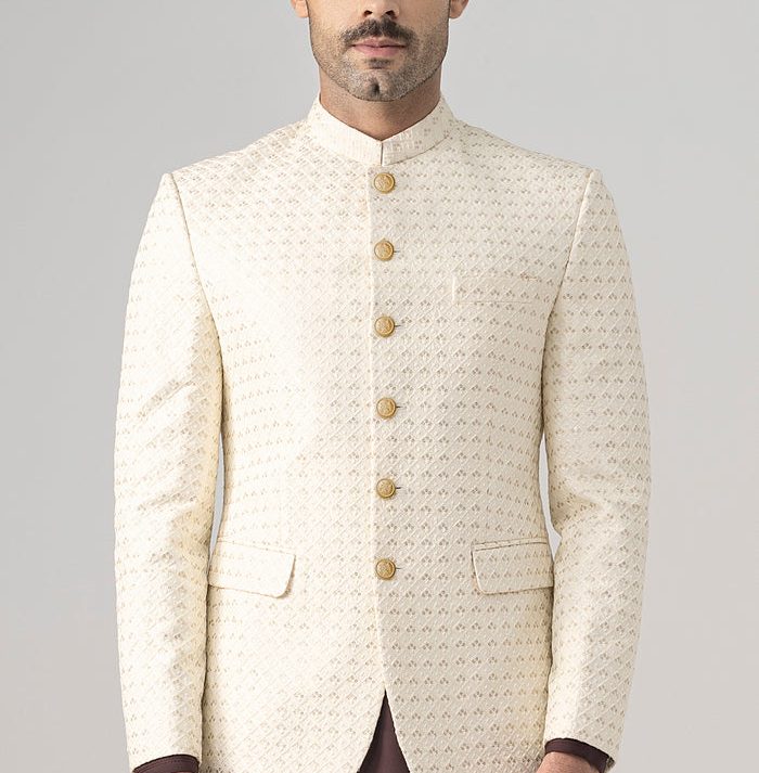 OFFWHITE SEQUINS PRINCE COAT