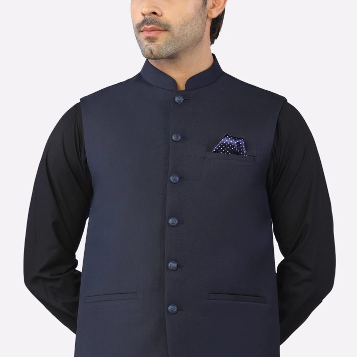 Navy Blue colour waistcoat