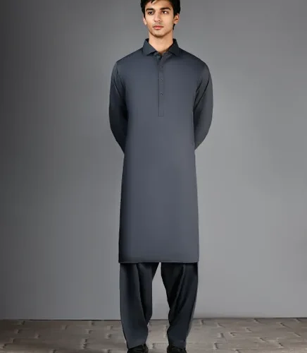 Charcoal shalwar kameez
