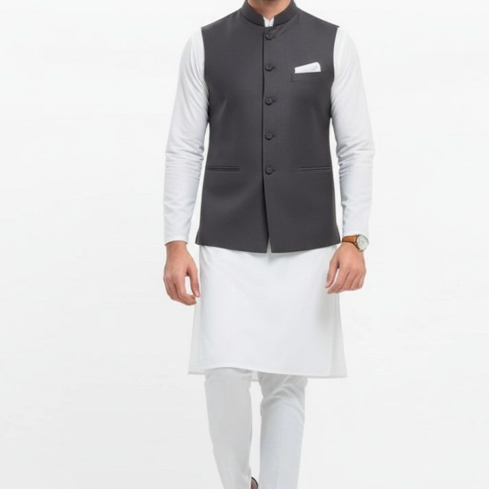 Modern waistcoat collection from Parcha Fabrics – versatile style for festive and formal occasions.