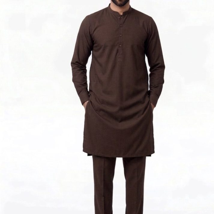 Brown Kameez & Trouser