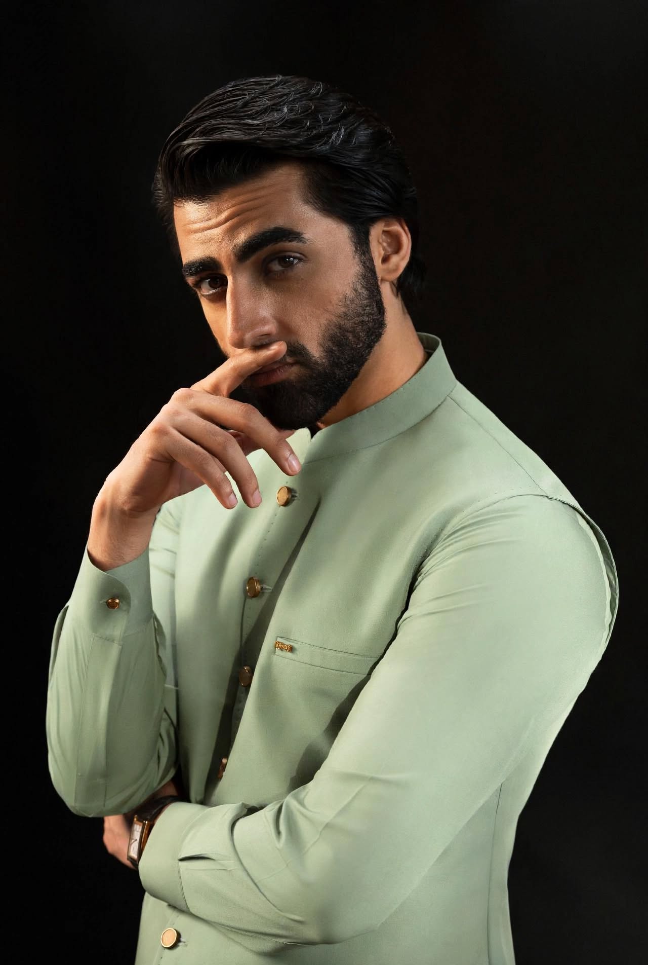 Pistachio Waistcoat Suit - Image 4
